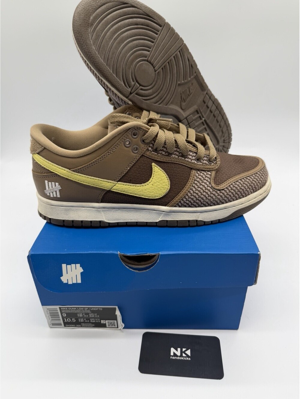 Undefeated x Nike Dunk SP Low Canteen DH3061-200 Size 9M USED